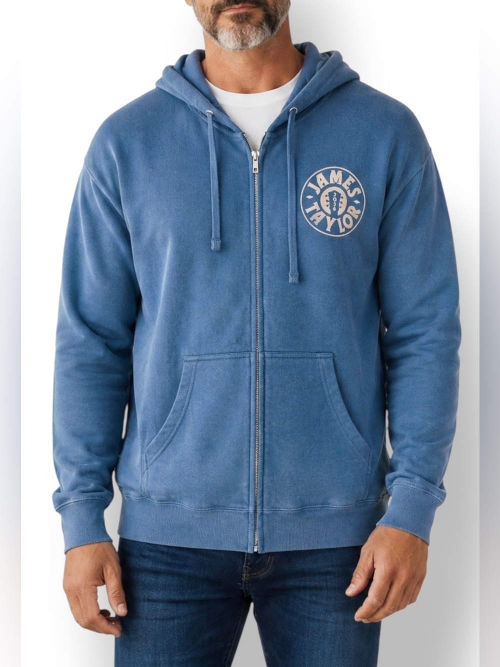 4/$20 Independent Trading Co James Taylor 2026 Blue Zip Hoodie Sweatshirt Small